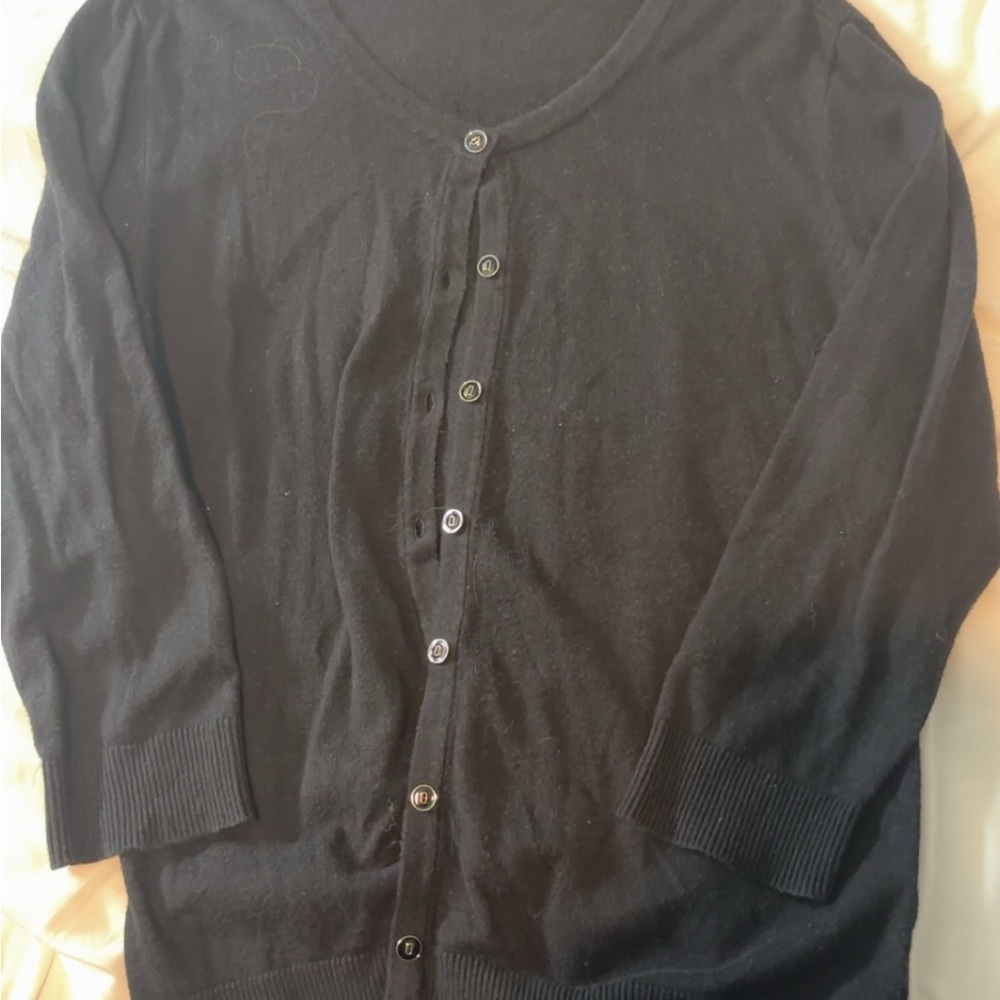 Black V-Neck Cardigan